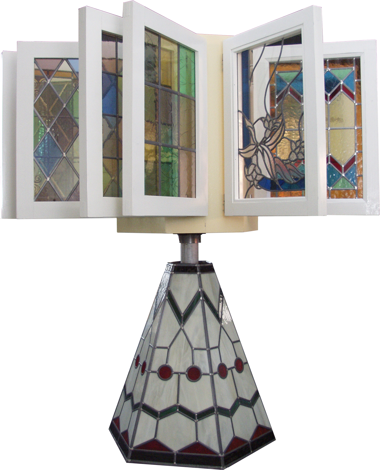 De paal — staand glas-in-lood kunstwerk, Pijnenburg Glas in Lood